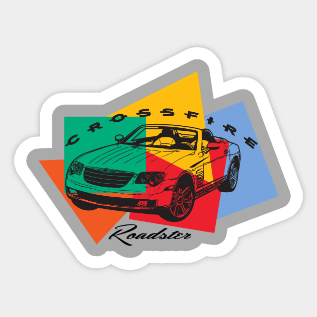 Crossfire Roadster Pop Art style Sticker by silvercloud